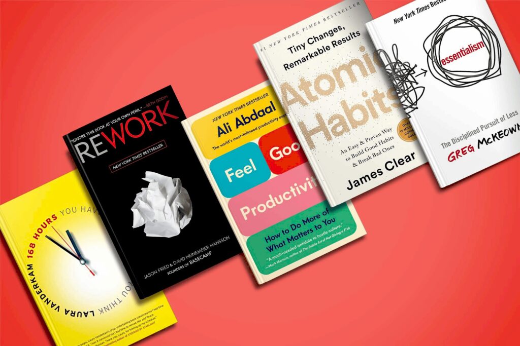 Обкладинки книг про продуктивність